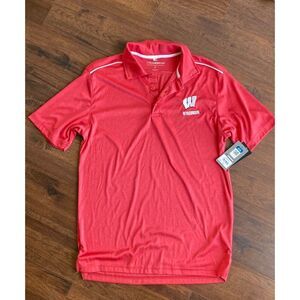Colosseum mens S Wisconsin badger collar shirt NWT